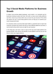 Top 5 platforme de social media pentru creșterea afacerilor