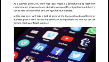 Top 5 platforme de social media pentru creșterea afacerilor